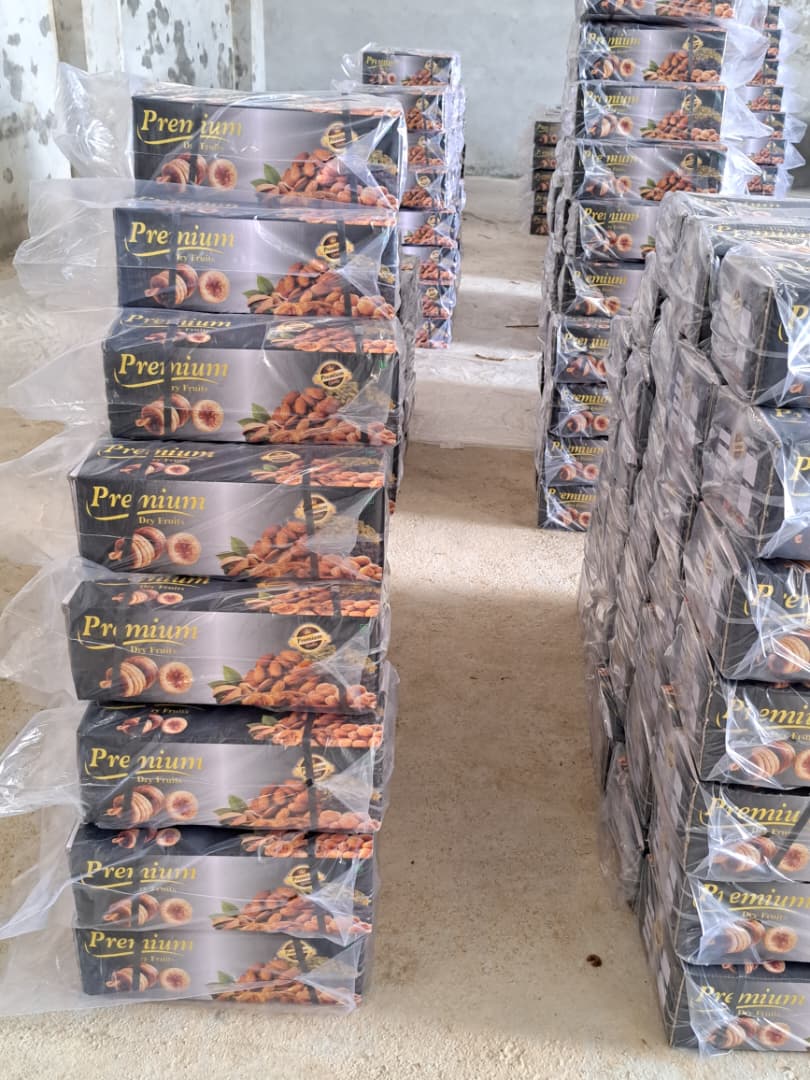 Packaged Afghan dried fruits ready for export