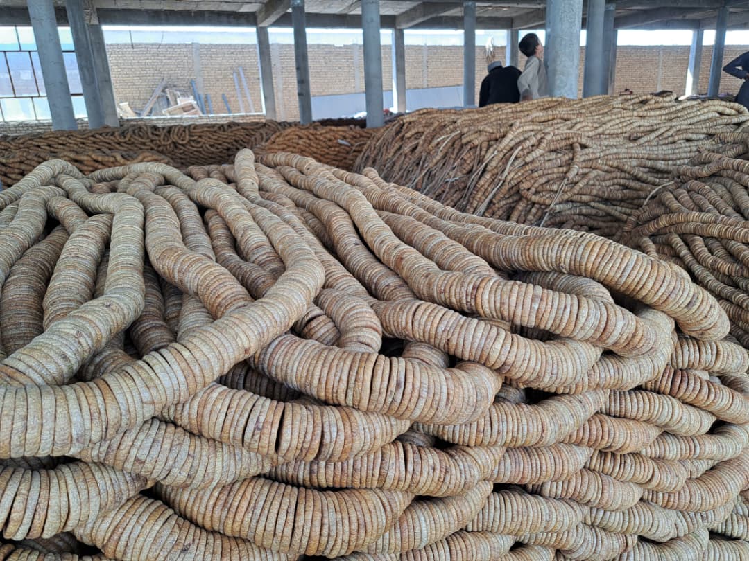 Afghan dried figs prepared in the production facility